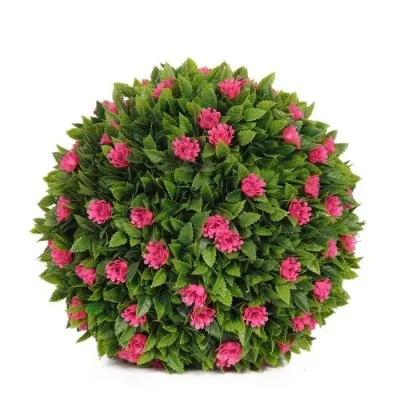 Mākslīgā buksuss zāles puķu bumba dārza dekorēšanai